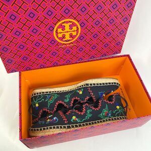 Tory Burch Shoes Sonoma Embroidered Ghillie Flats